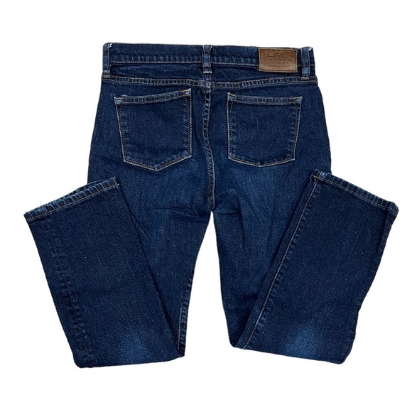 Lauren Jeans Co Ralph Lauren Dark Wash Straight Leg Jeans Size 4P - Picture 4 of 15